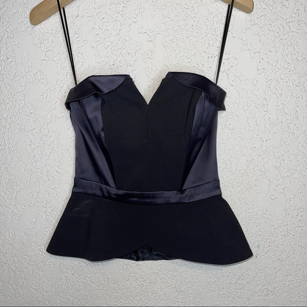 H&M black strapless top size 4